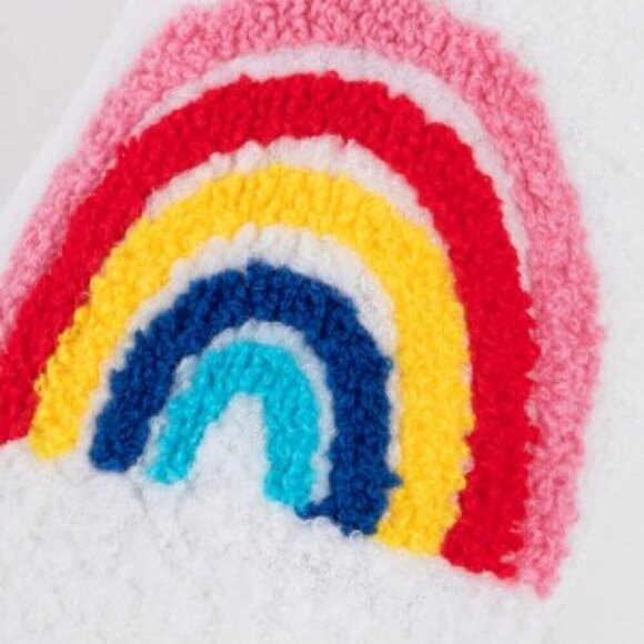 NWT Vibrant Rainbow Colorful Fuzzy Slippers Women's Size: 8-9 - Picture 3 of 5